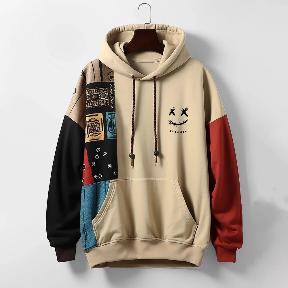 Axel | Urban Patchwork Hoodie with Hood