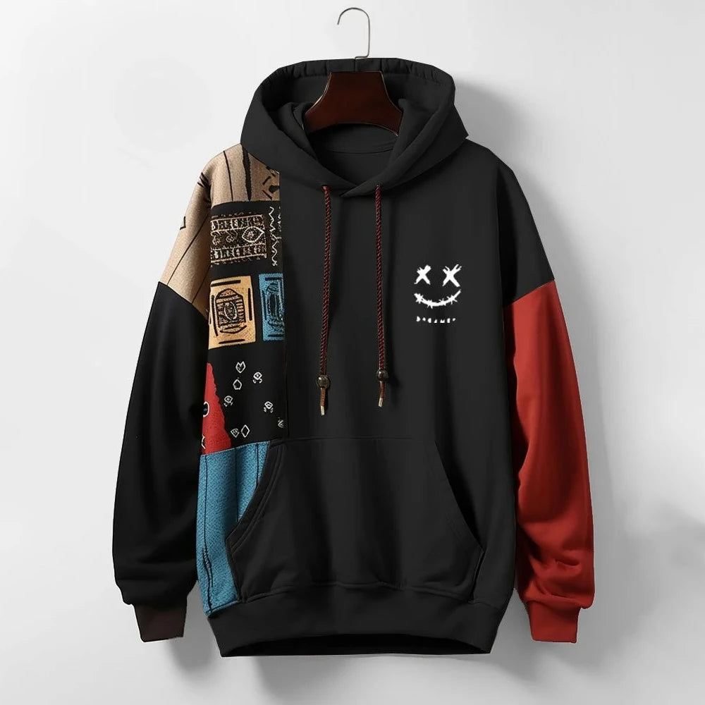 Axel | Urban Patchwork Hoodie with Hood