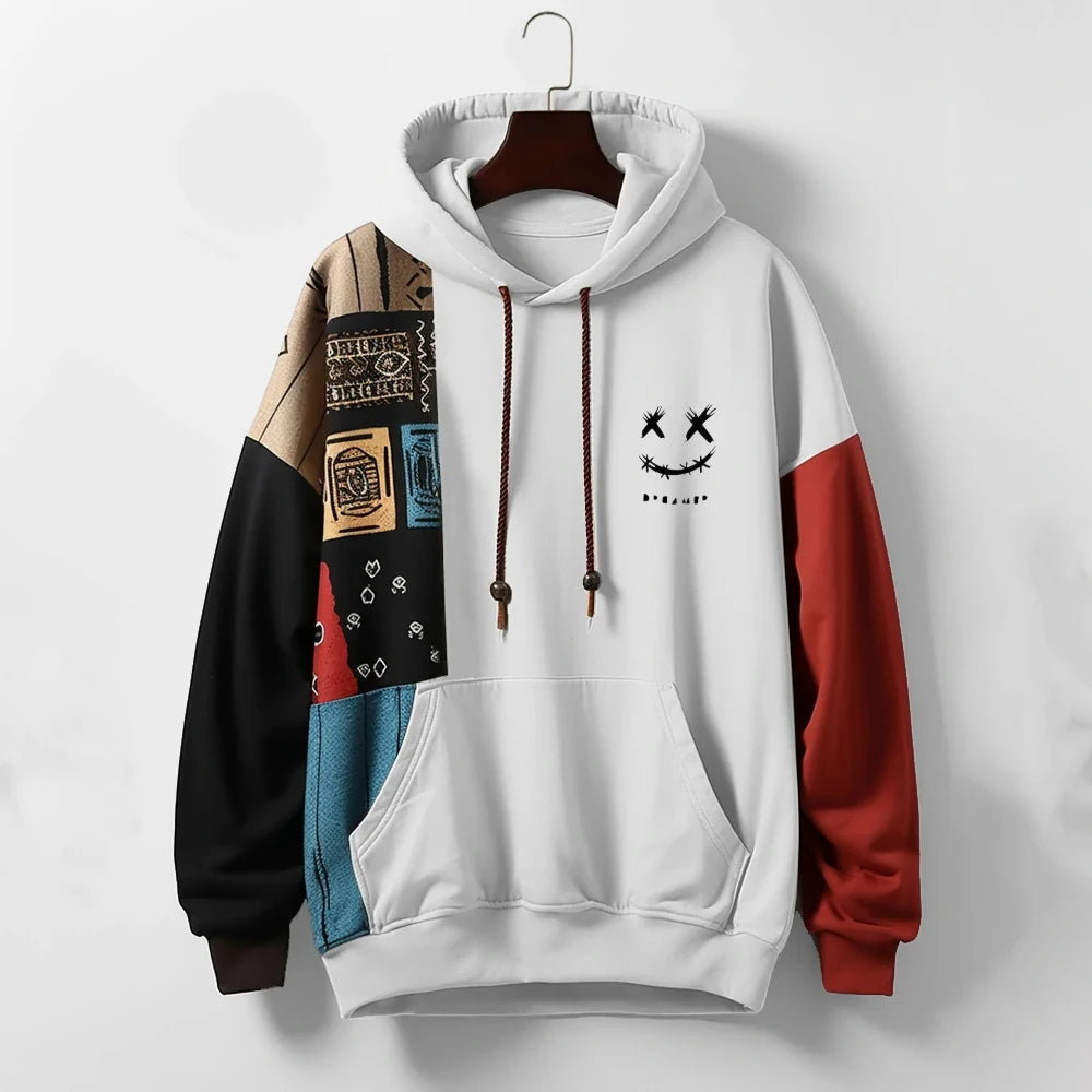 Axel | Urban Patchwork Hoodie with Hood