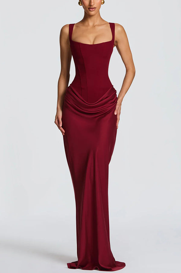 Leonor ❘ Square Neck Maxi Dress