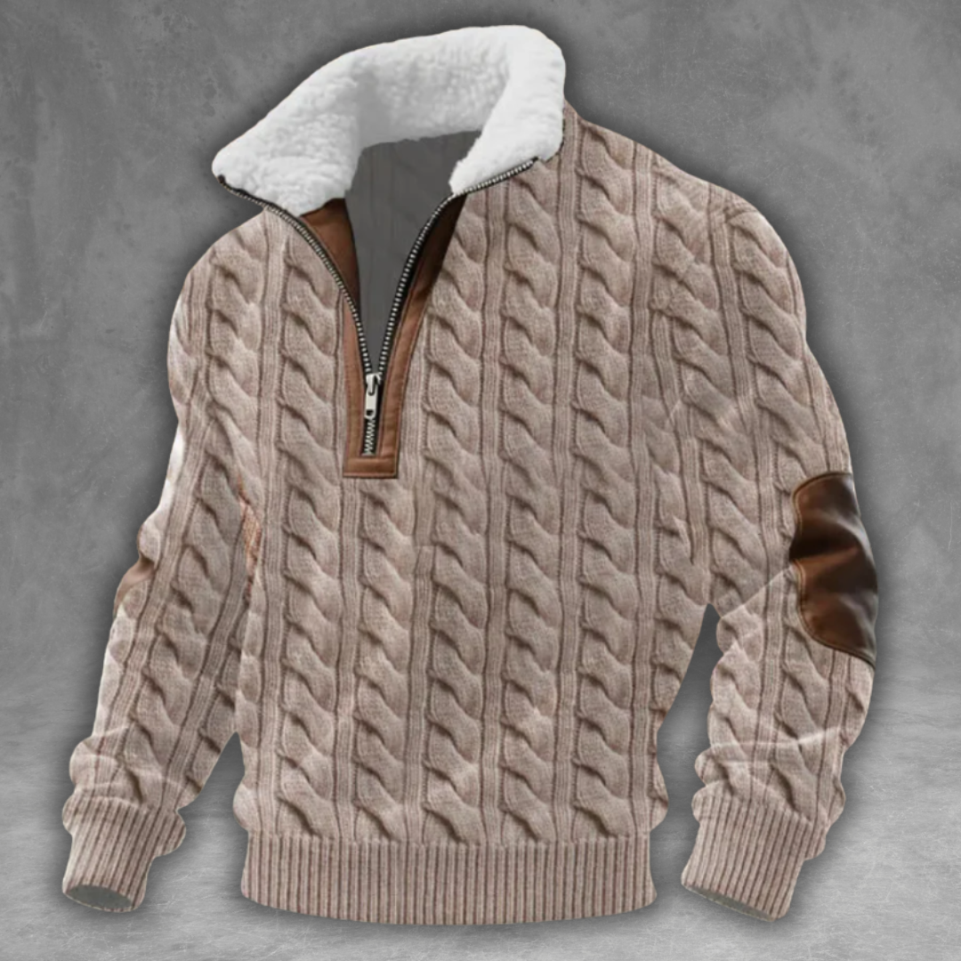 Éloi™ | Fleece Turtleneck Sweater with Zip Closure