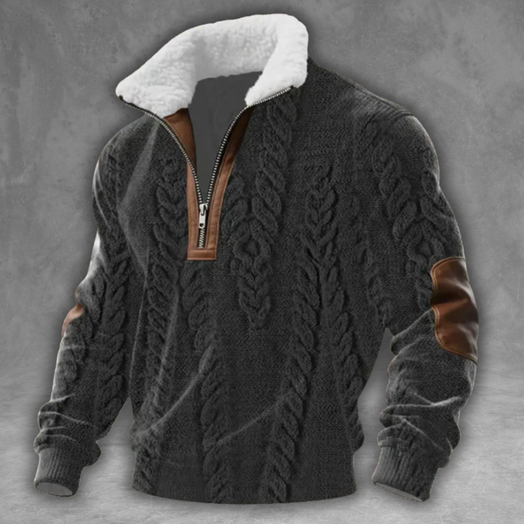Éloi™ | Fleece Turtleneck Sweater with Zip Closure
