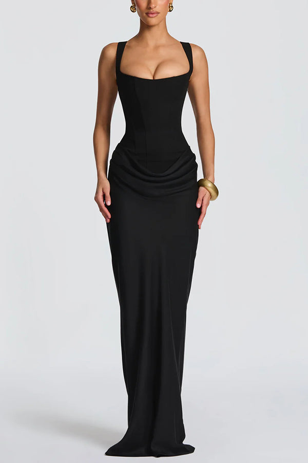 Leonor ❘ Square Neck Maxi Dress