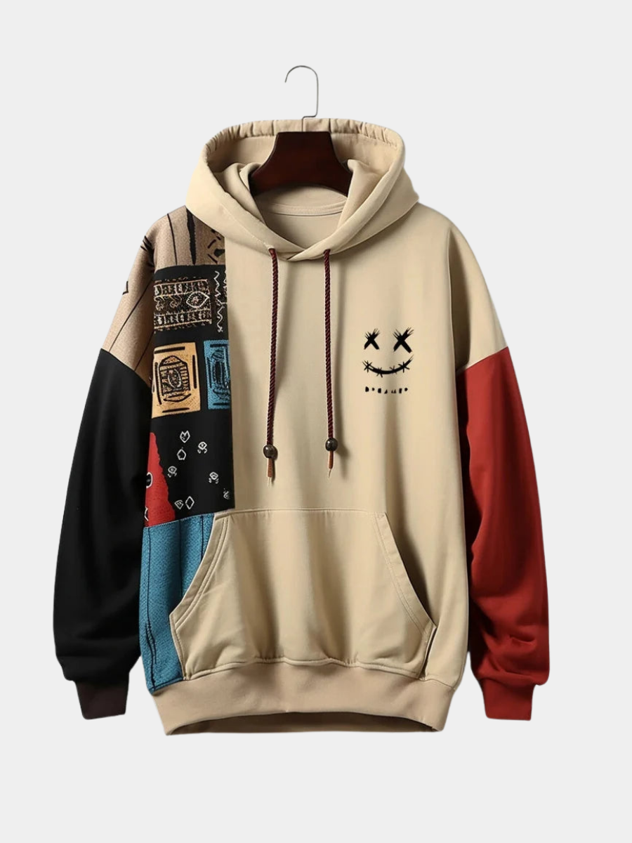 Axel | Urban Patchwork Hoodie with Hood