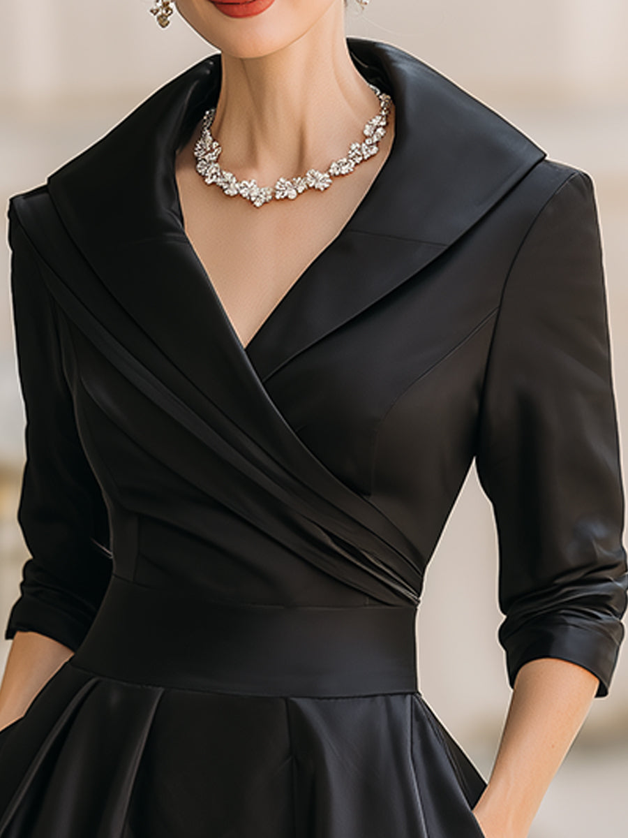 Dharmay | Elegant Long-Sleeve Midi Dress