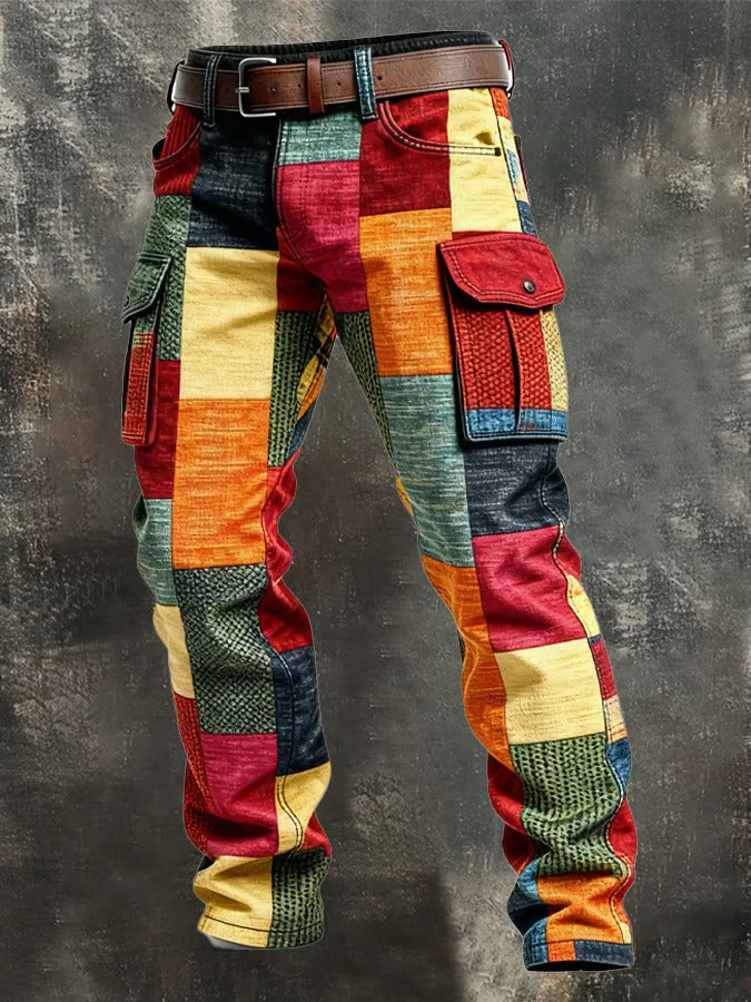 Ophira Mode™ | Men’s Patchwork Cargo Pants