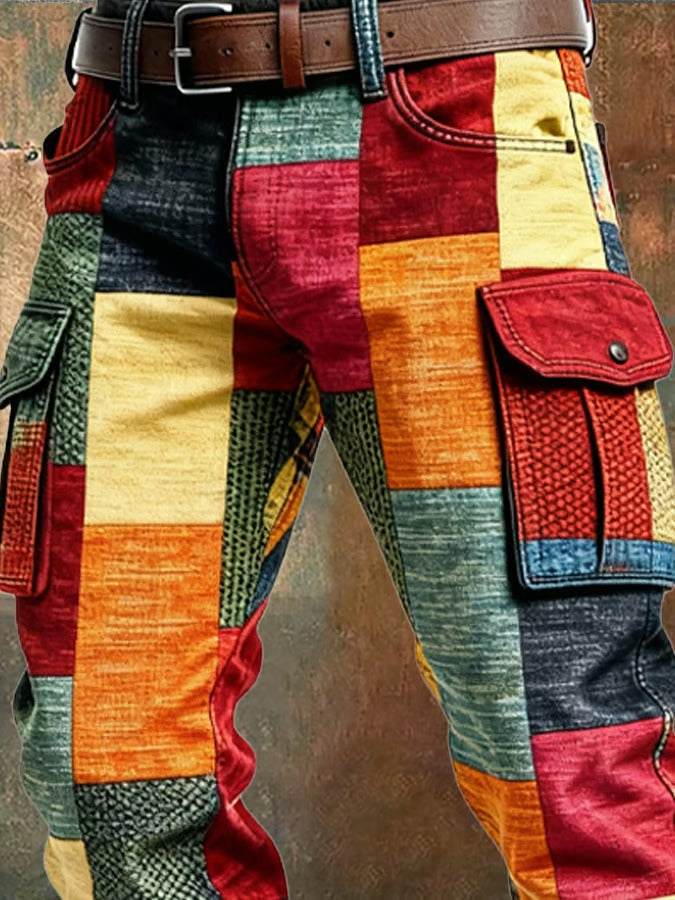 Ophira Mode™ | Men’s Patchwork Cargo Pants