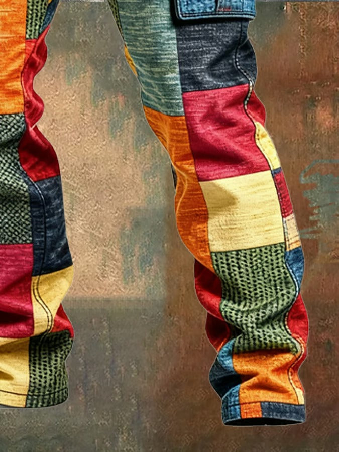 Ophira Mode™ | Men’s Patchwork Cargo Pants